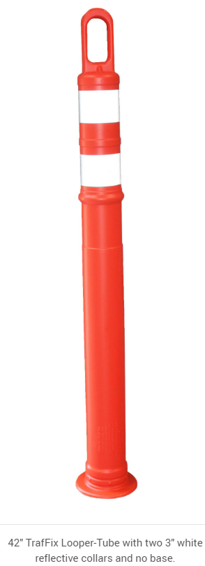 42" Delineator/Looper Tube w/base 12LB-KIT