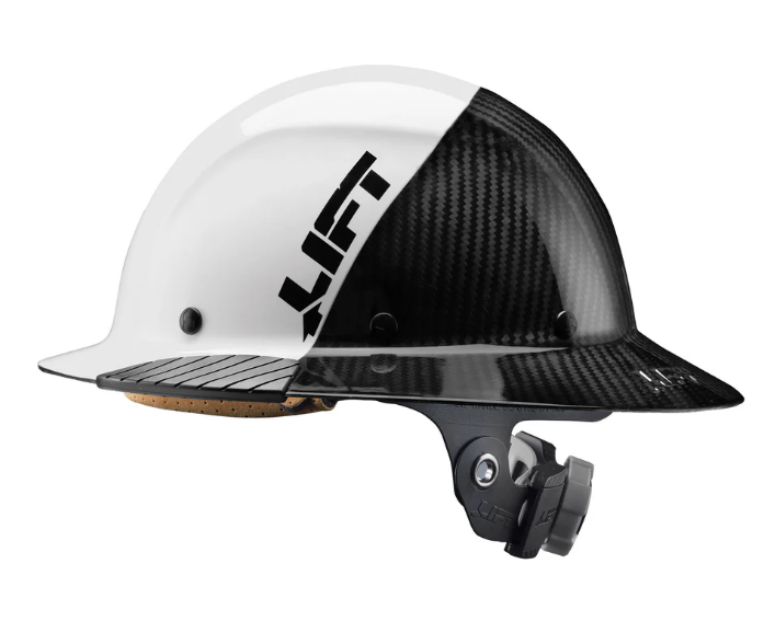 Dax Fifty/50 White Carbon Fiber-Full Brim-Type 1 Class C