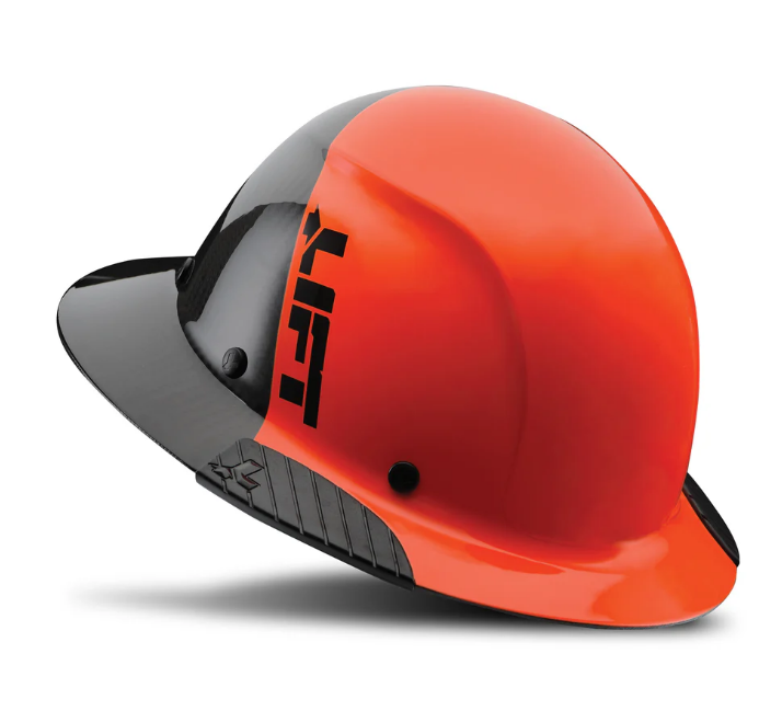 Dax Fifty/50 Orange Carbon Fiber-Full Brim-Type 1 Class C