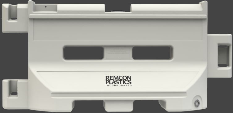 36" Jersey Shape Barricade in White. Weight 70lbs