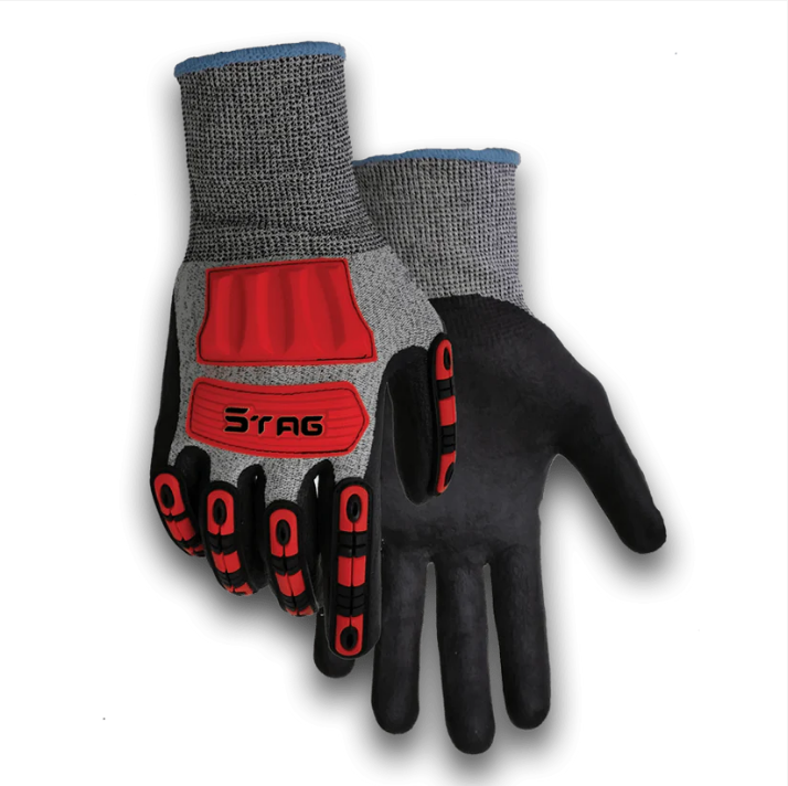 99-Cut/Impact Resistant Glove-Black/Red